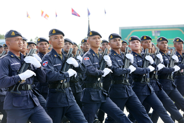 CAMBODIA-KAMPONG CHHNANG-FOUNDING ANNIVERSARY-MILITARY POLICE