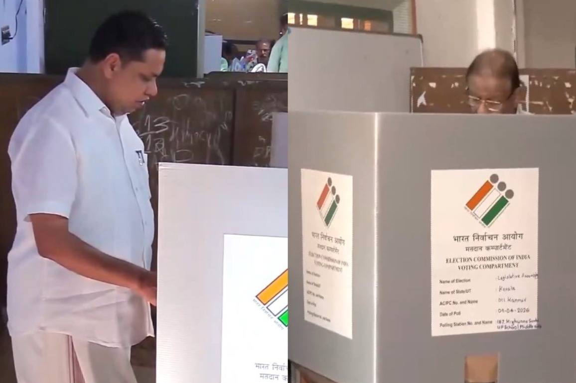 Keralam Assembly Polls: Speaker Shamseer, Congress MP Sudhakaran cast votes