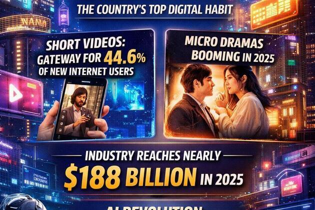 AI Poster | China records over 1 billion online audiovisual users, topping all other internet apps