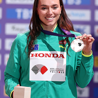(SP)JAPAN-TOKYO-ATHLETICS-WORLD ATHLETICS CHAMPIONSHIPS-WOMEN'S JAVELIN THROW-AWARDING CEREMONY