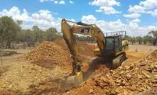  Excavation of bulk phosphate rock sample at Ardmore