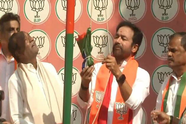 On BJP Foundation Day, G Kishan Reddy hoists flag at State party office in Hyderabad