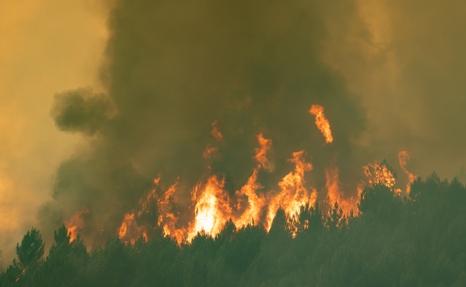 An intense wildfire raging in Spain in July 2026 | Credit: iStock