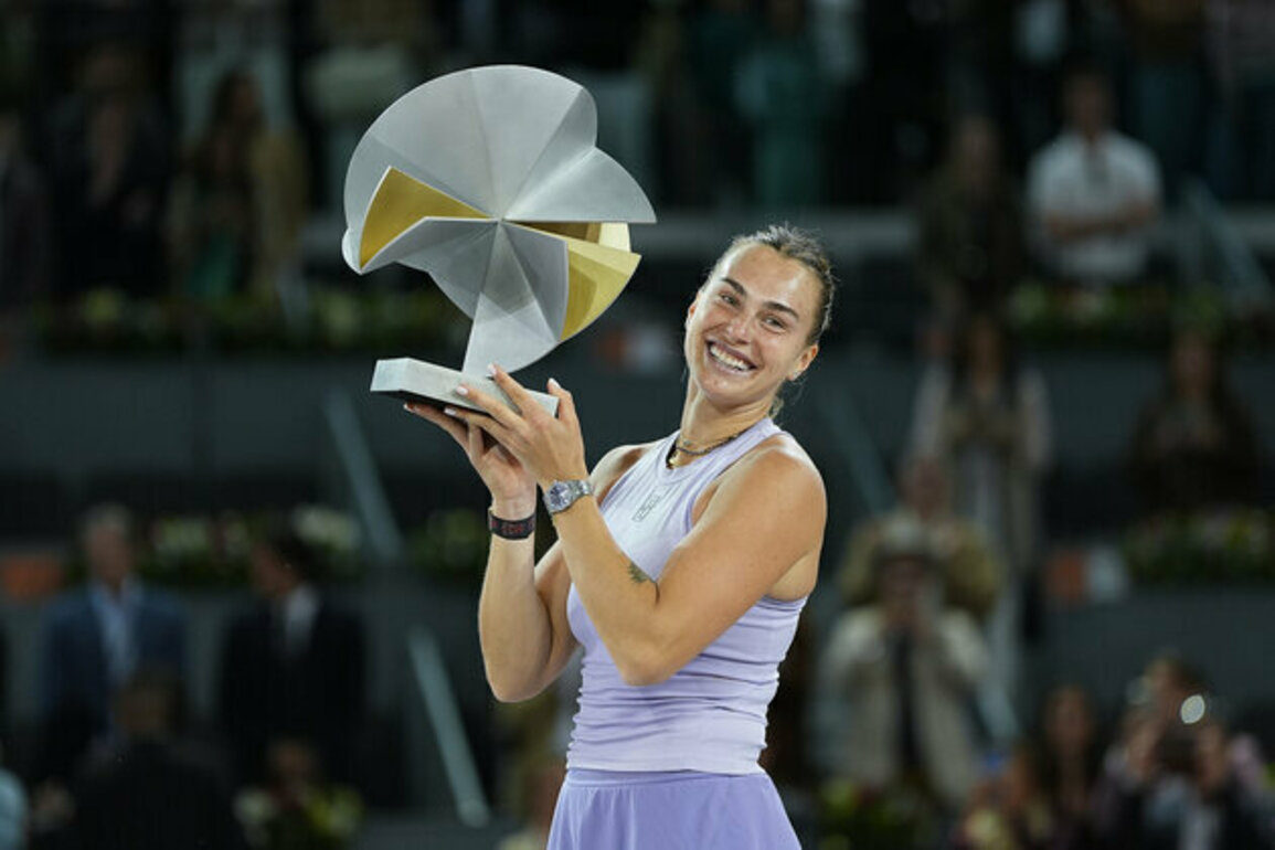 Sabalenka sweeps past Gauff to win Madrid Open for 20th career title