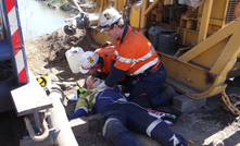 The Queensland Mines Inspectorate performs mine rescue simulation training