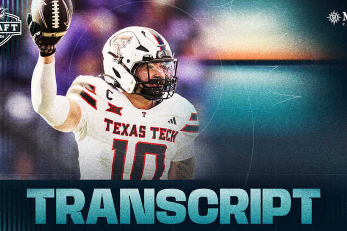 Transcript: ILB Jacob Rodriguez - NFL Draft Day 2 - Apr. 24