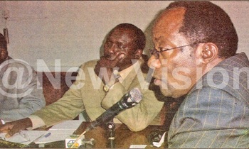 Kiggundu r announces the nominations dates at the ec headquarters in kampala on september 16 2005 350x210