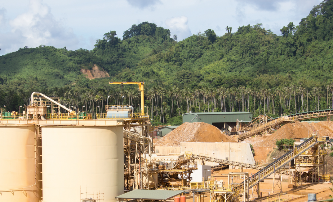 The existing processing plant at the Simberi mine in Papua New Guinea.