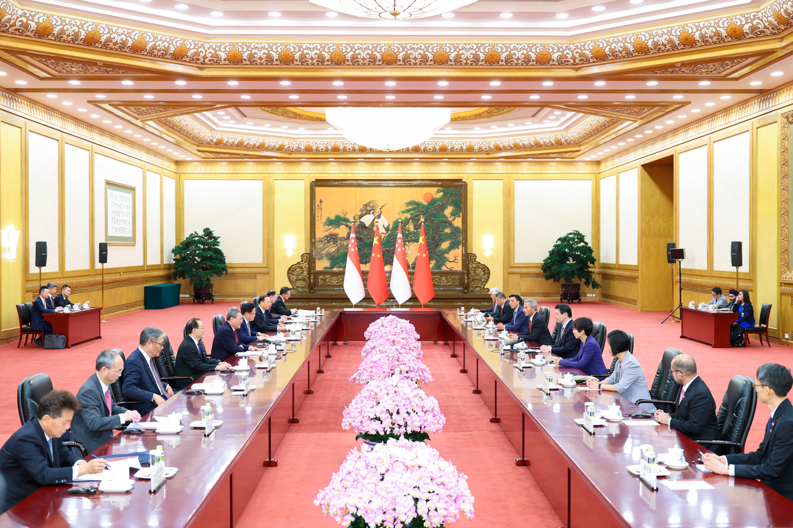 CHINA-BEIJING-LI QIANG-SINGAPOREAN PM-TALKS (CN)