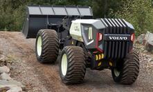 A prototype battery-electric autonomous wheel loader.