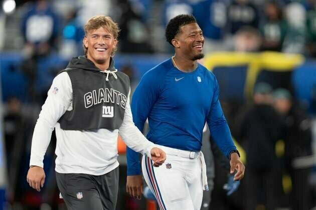 Giants QB Jaxson Dart out vs. Packers; Jameis Winston to start