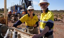Lefroy CEO Graeme Gribbon and project geologist Honor Wilson on-site at the Lefroy project. 