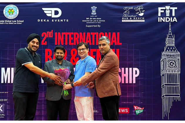 Advocate V. K. Dubey Honoured at 2nd International Bar & Bench Badminton Championship in London