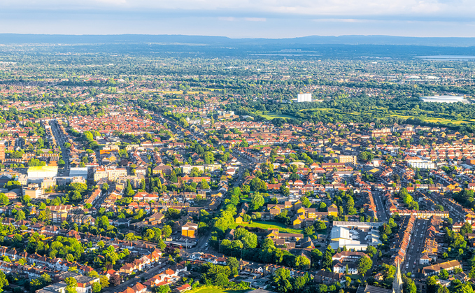 An aerial shot of West London | Credit: iStock