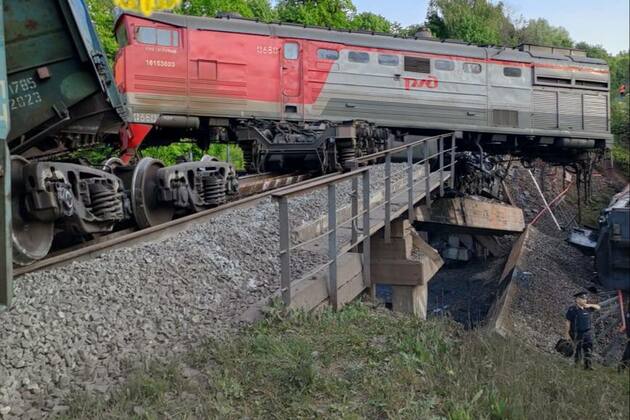 (SpotNews) RUSSIA-KURSK OBLAST-TRAIN DERAILMENT