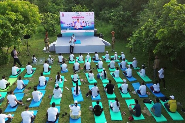 NMCG organises 'Ghat Par Yoga' to mark International Yoga Day at Yamuna bank