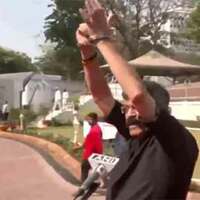NCP-SCP's Jitendra Ahwad wears handcuffs to state assembly, protests 'inhuman' deportation of illegal immigrants