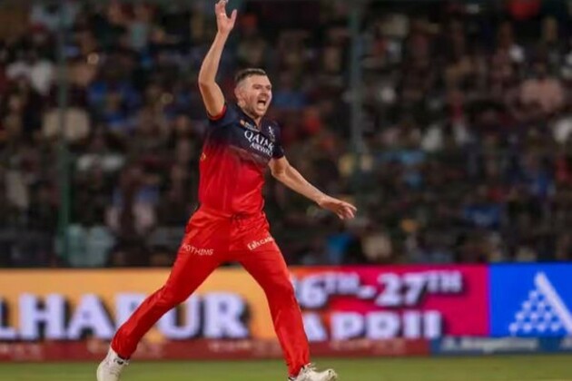 RCB's Josh Hazlewood completes 150 wickets in T20s during 4-fer against RR