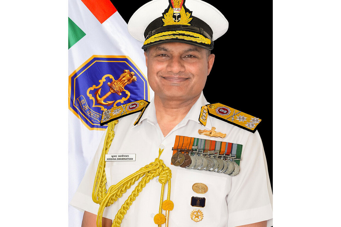 Vice Admiral Krishna Swaminathan appointed as New Navy Chief; Admiral Tripathi retires May 31