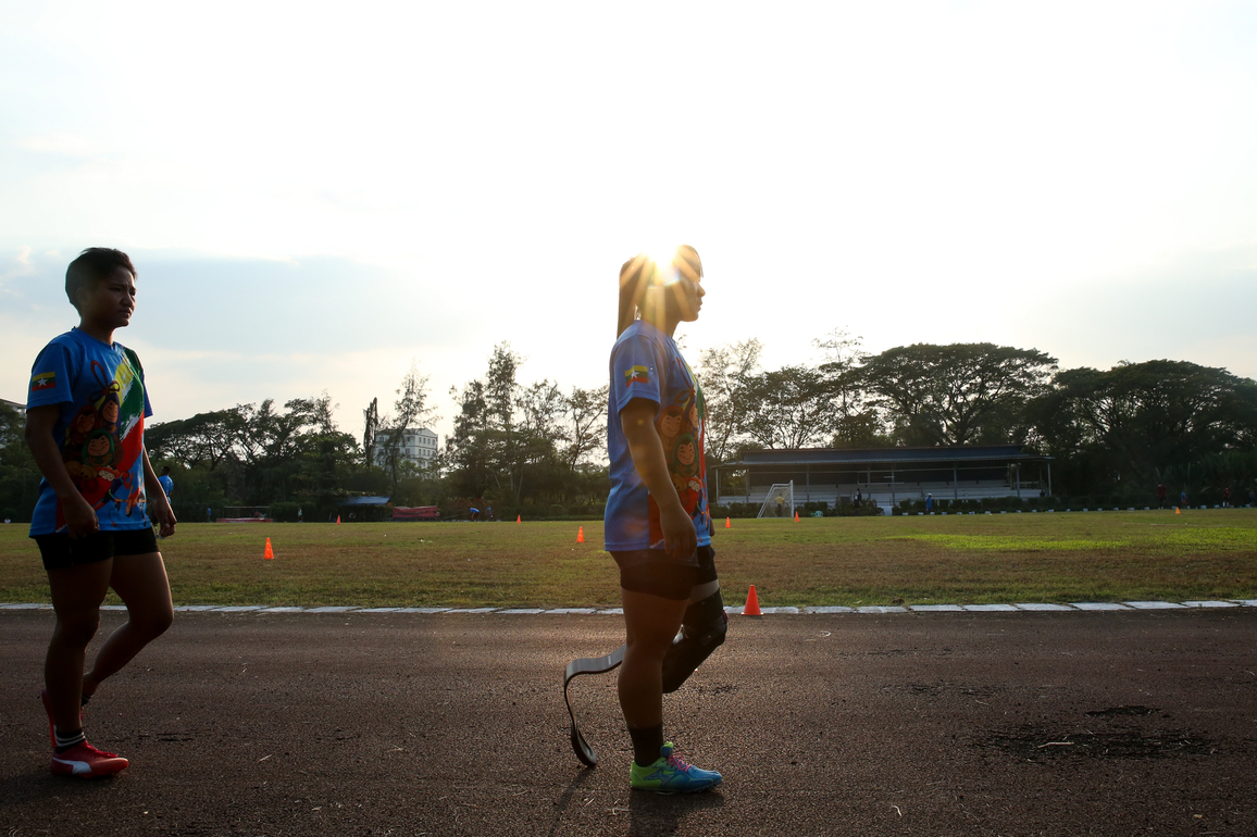 (SP) MYANMAR-YANGON-ASEAN PARA GAMES-ATHLETES-TRAINING