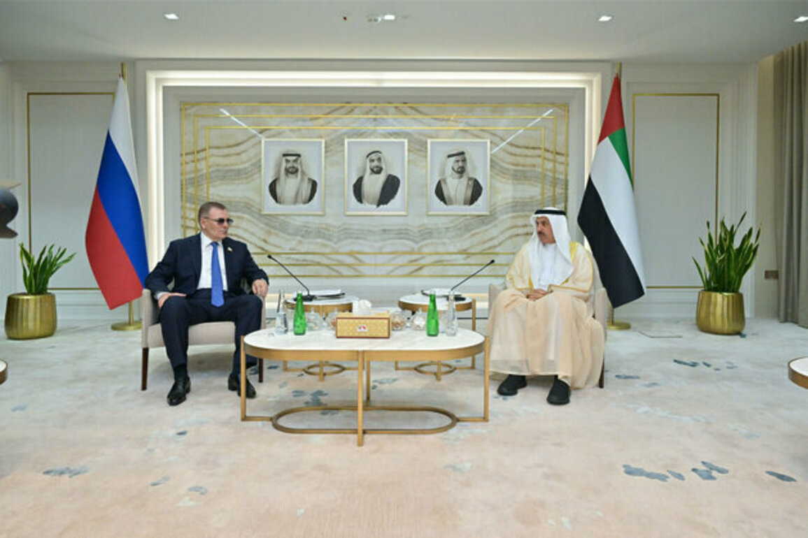 Saqr Ghobash receives Head of Russia-UAE Parliamentary Friendship Committee