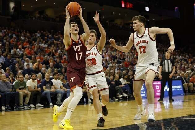 No.13 Virginia gets past rival Virginia Tech