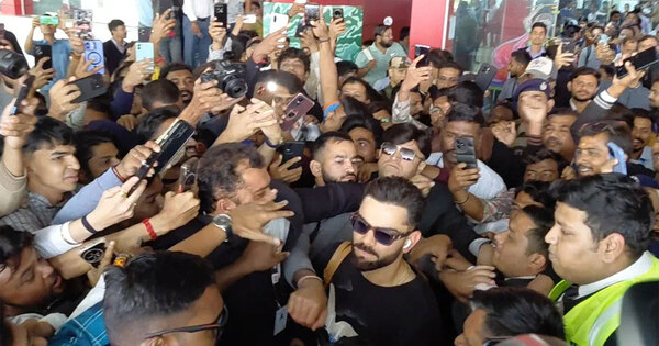 Virat Kohli arrives in Vadodara ahead of 1st India-NZ ODI