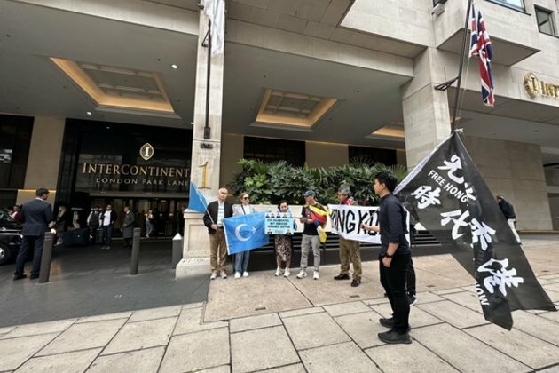 "No celebrations - China's Dictators": Members of persecuted Chinese communities hold protest in London