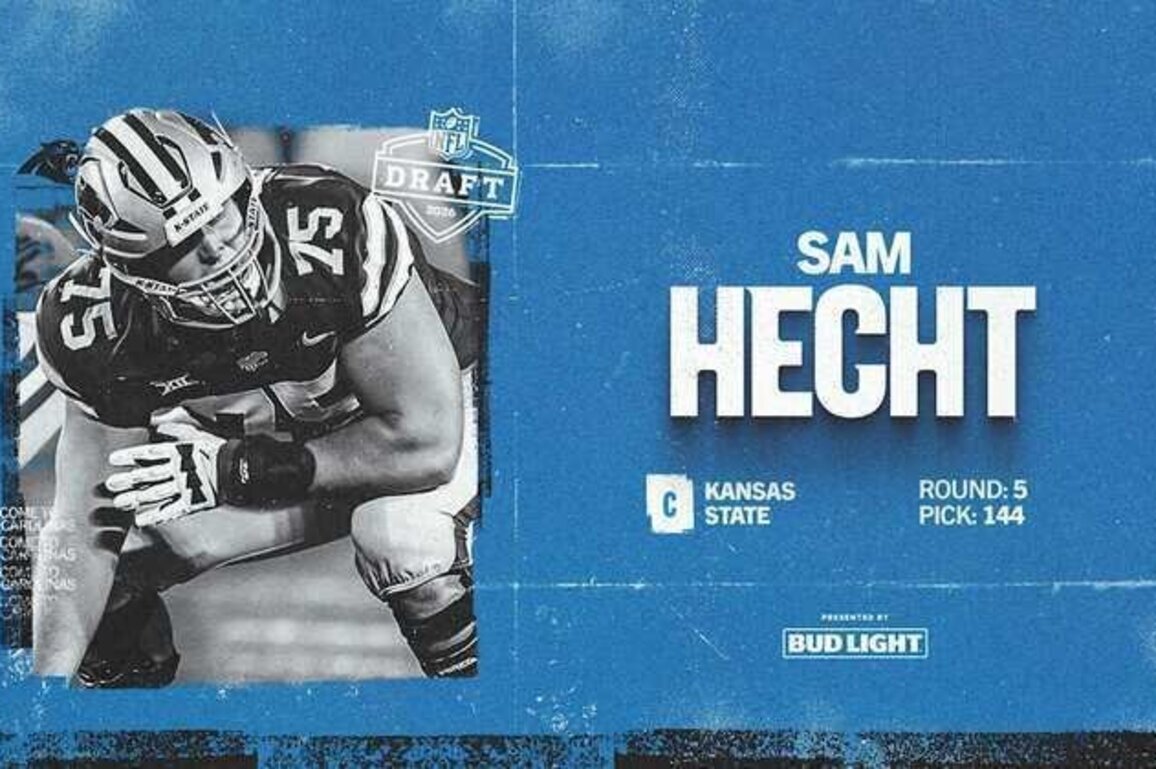 With the 144th overall pick, the Panthers select center Sam Hecht