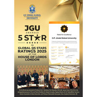 O.P. Jindal Global University awarded 5-stars in Global QS Stars Ratings 2025 at the House of Lords, London