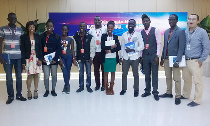 Ugandan students tour Huawei head office in China Ugandan students tour Huawei head office in China