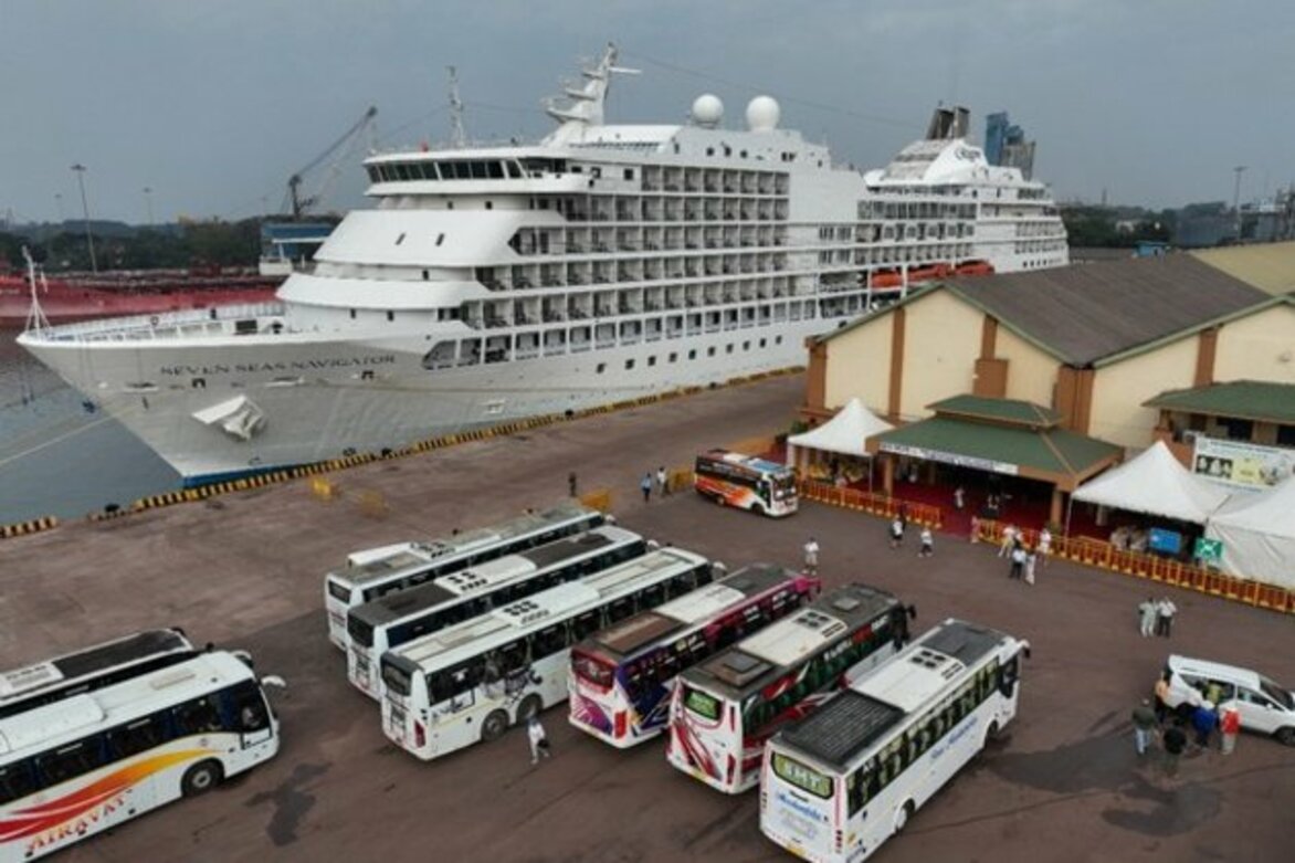 First cruise ship of the season, Seven Seas Navigator arrives at New Mangaluru Port
