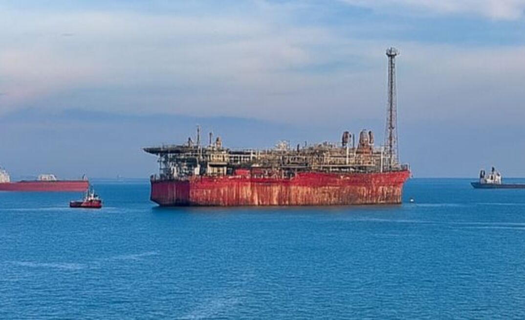 The Northern Endeavour at anchor off Singapore