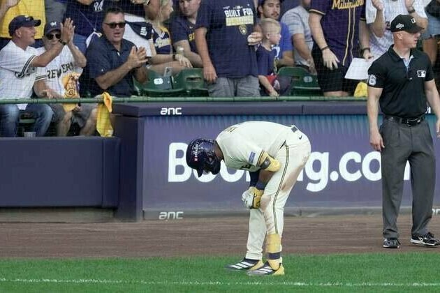 Brewers' Jackson Chourio (hamstring) status for Game 2 is unclear