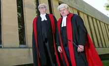  Chief justice Alan Blow (Left)