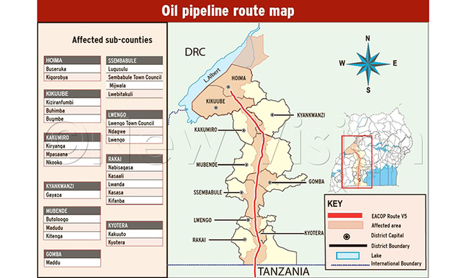 Oil pipeline route to be cleared Oil pipeline route to be cleared