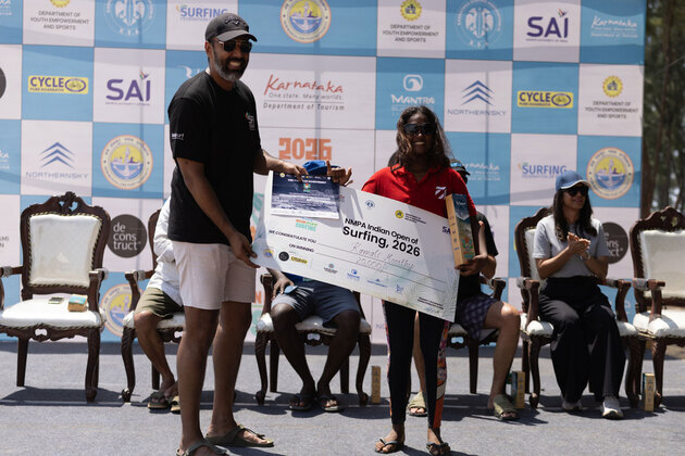 Tamil Nadu's Kamali Moorthy lights up final day of NMPA Indian Open of Surfing 2026