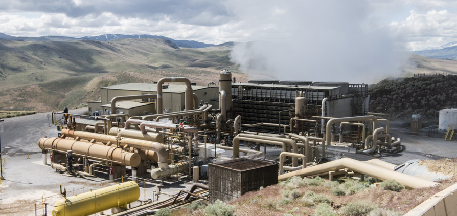 A geothermal power plant in Washoe County, Nevada