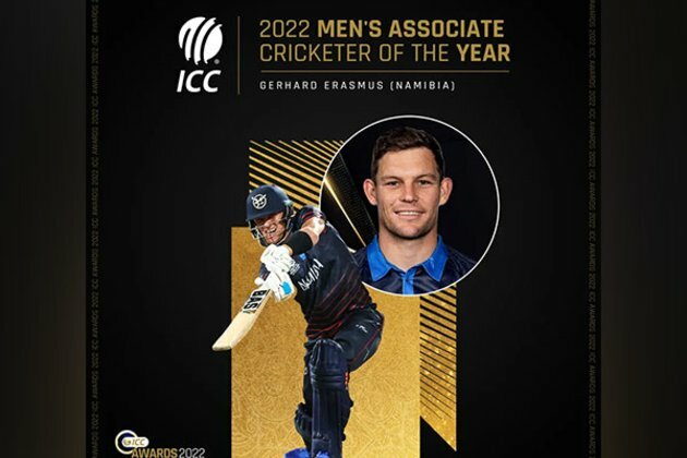 Namibia's Gerhard Erasmus crowned as ICC Men's Associate Cricketer of the Year 2022