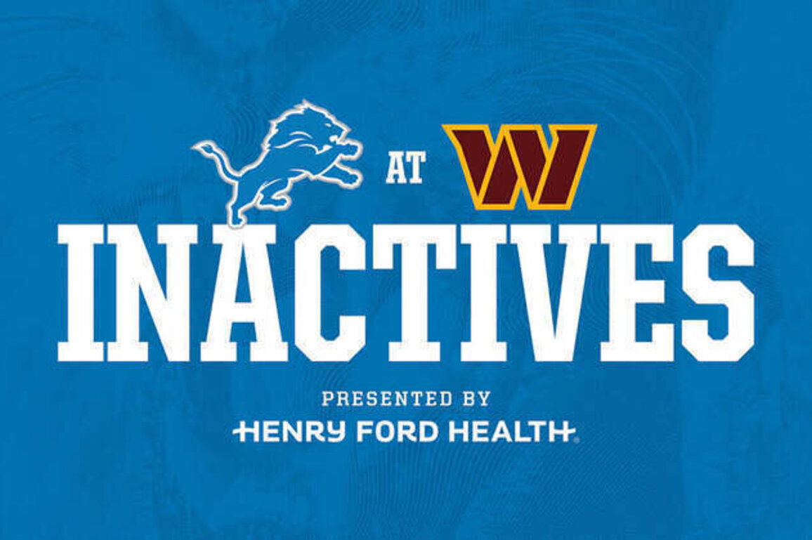 INACTIVES: Lions at Commanders