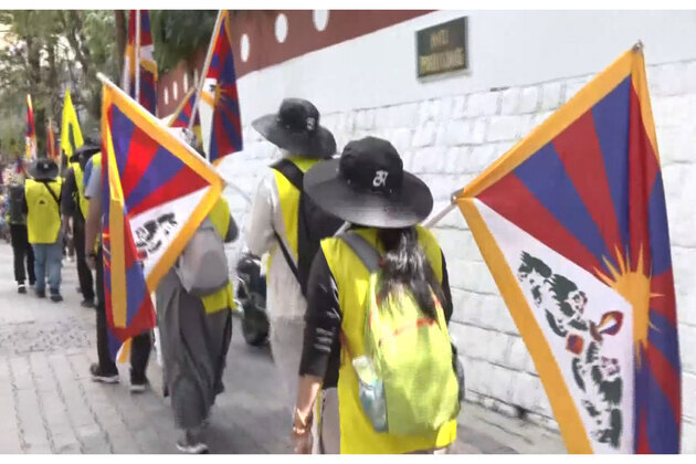 Tibetan Youth Congress holds 'Black Hat March' from Dharamshala to Delhi