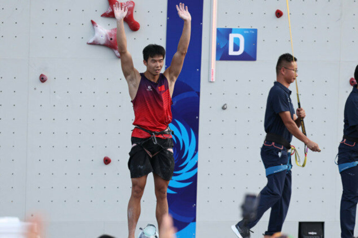China, Indonesia win in four-lane speed climbing's World Games debut