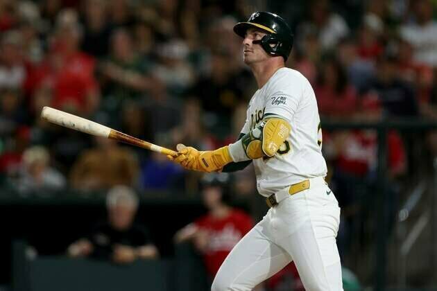 Athletics take control late to defeat Reds