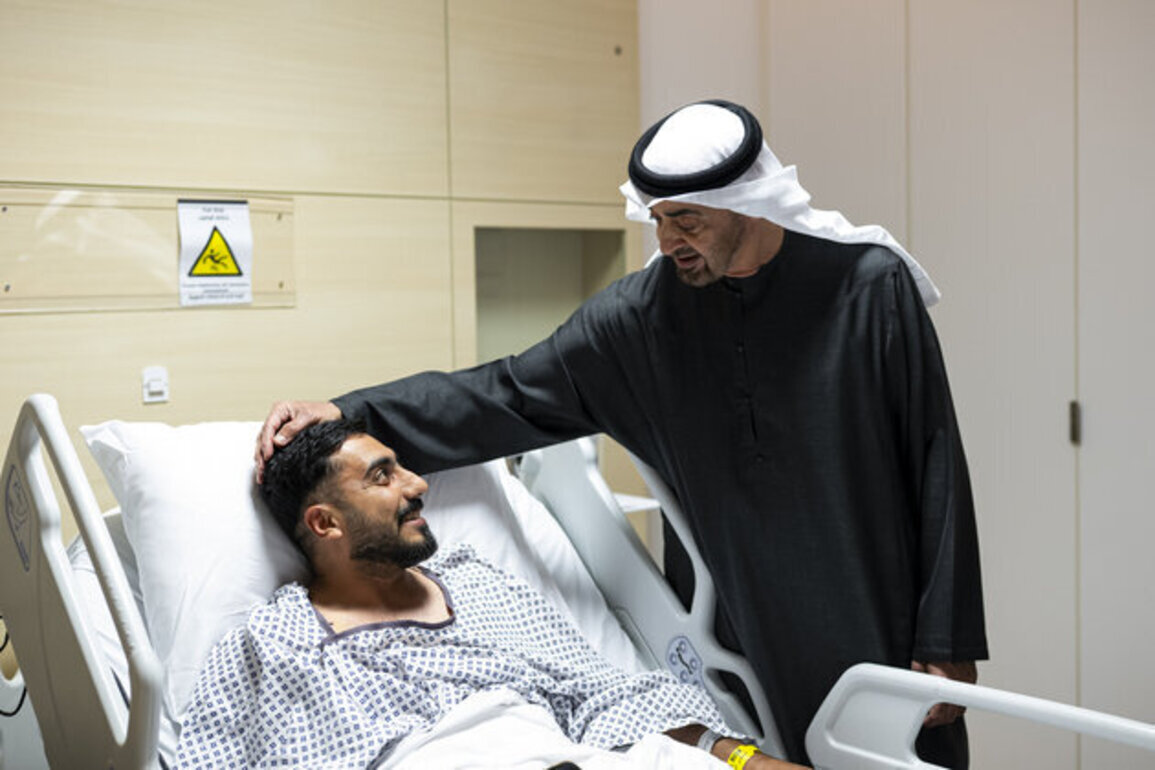 UAE President visits victims of recent attacks receiving hospital treatment