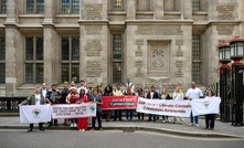 Mariana victims protest outside court in England