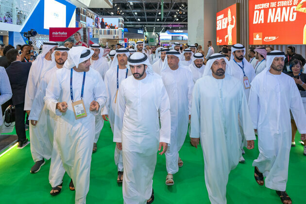 Hamdan bin Mohammed tours Arabian Travel Market 2025