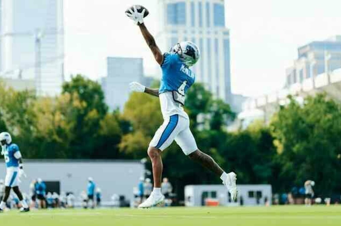 Tetairoa McMillan has both hands full in his rookie camp