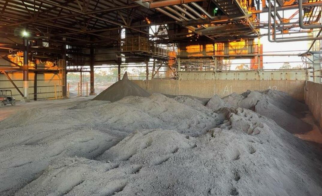 June zinc concentrate stockpile