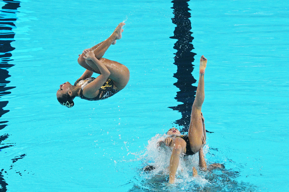 (SP)SINGAPORE-WORLD AQUATICS CHAMPIONSHIPS-ARTISTIC SWIMMING-TEAM ACROBATIC-PRELIMINARY