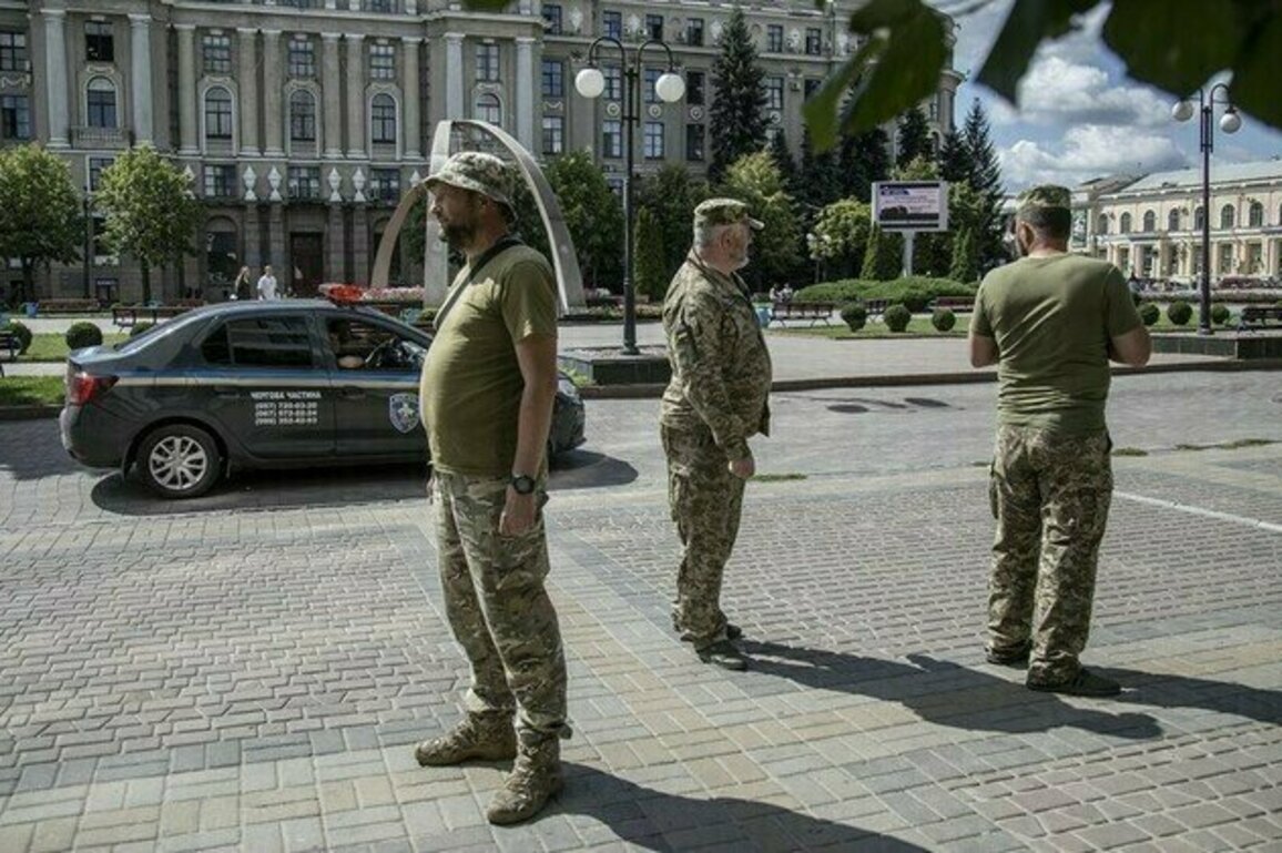 Ukrainian conscription center raided  officials